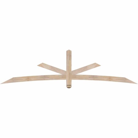 Ekena Millwork Alberta Smooth Timber Gable Bracket, Douglas Fir, 96"W x 24"H x 3 1/2"D x 3 1/2"F, 6/12 Pitch GBW096X24X0404ALB00SDF